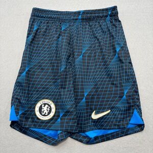 Nike Chelsea FC Shorts Men's Medium Blue Dri-FIT Slim Fit Mesh Lined Training